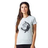Yin Yang Graphic T-shirt by Zane Prater Organic Cotton T-Shirt Womens - Blue/Green