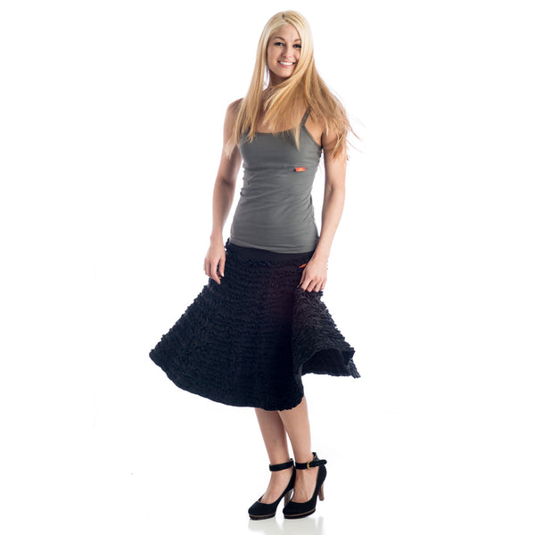 Grace Ruffled Skirt black – Beckons Inspired Clothing