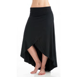 Grace Asymmetrical Bamboo Skirt Black