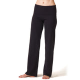 Wisdom Fold Over Yoga Pants - Black