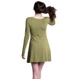 Strength Long Sleeve Bamboo Dress - Olive