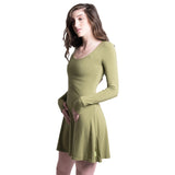 Strength Long Sleeve Bamboo Dress - Olive