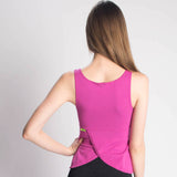 Wisdom Sleeveless Yoga Top - Fuchsia Pink