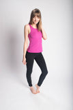Wisdom Sleeveless Yoga Top - Fuchsia Pink