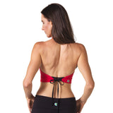 Love Lace-up Halter Yoga Bra - Red