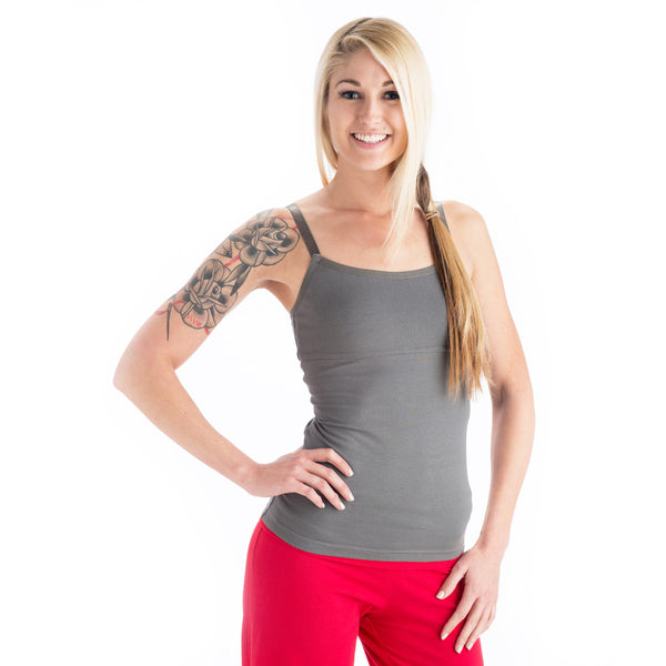 Strength Yoga Tank Camisole - Charcoal