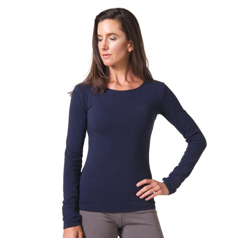 Strength Bamboo Long Sleeve T-Shirt Navy
