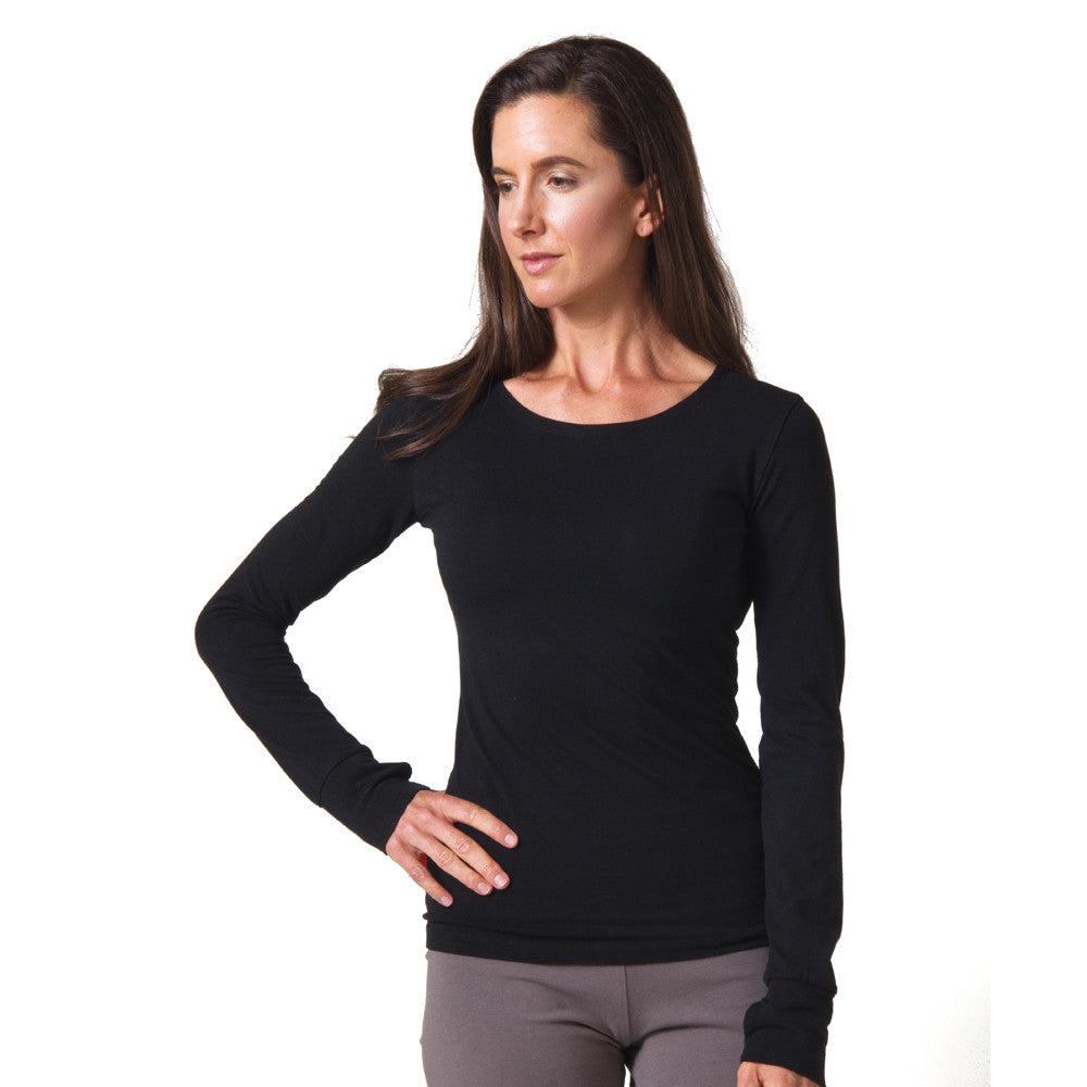 Strength Bamboo Long Sleeve T-shirt - Black – Beckons Inspired