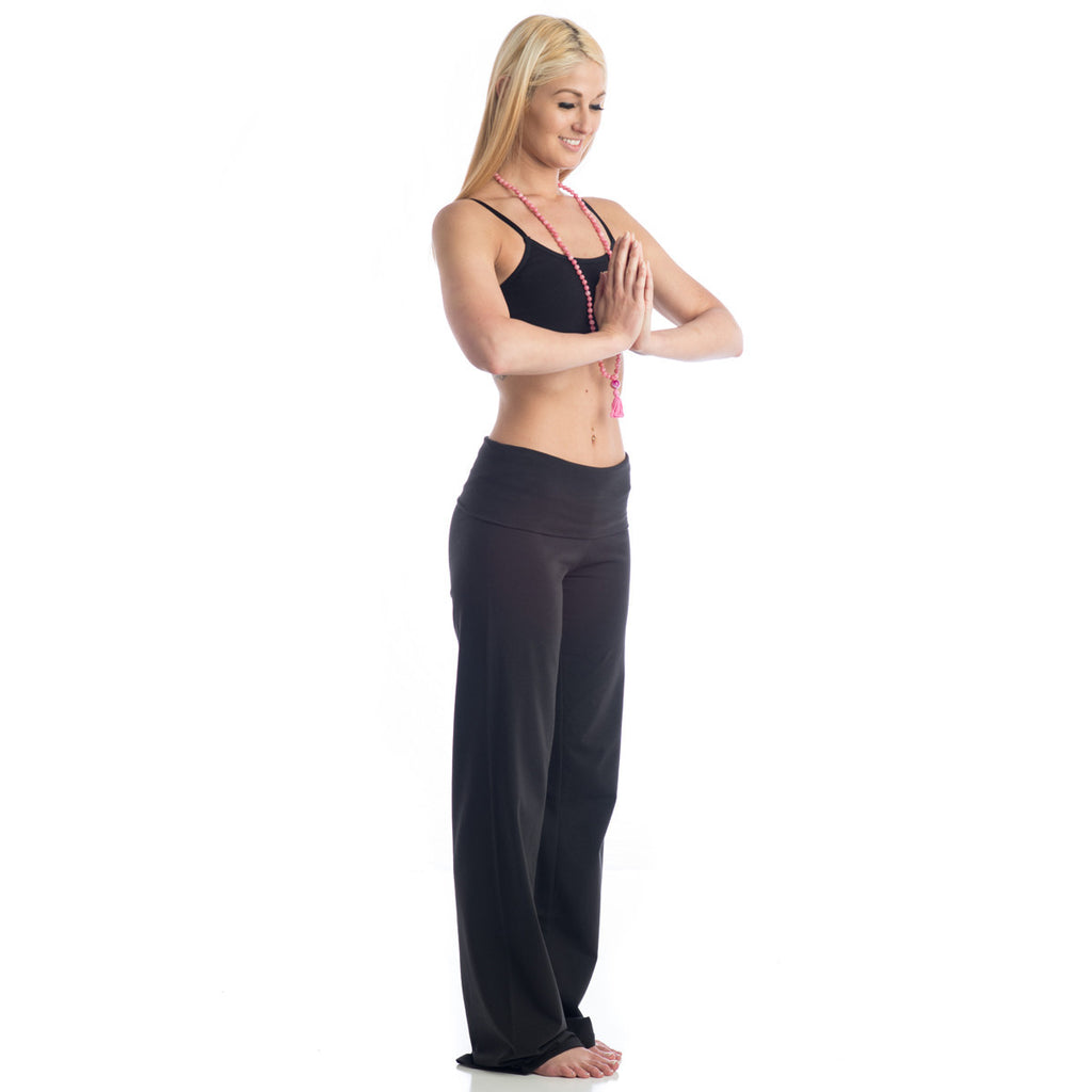 Wisdom Fold Over Yoga Pants - Black – Beckons Inspired Clothing