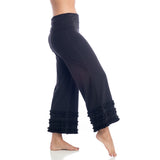 Wisdom Ruffled Yoga Capris - Black