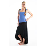 Grace Asymmetrical Bamboo Skirt Black