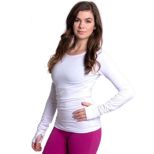 Strength Bamboo Long Sleeve T-shirt - White