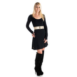 Strength Long Sleeve Bamboo Dress - Black