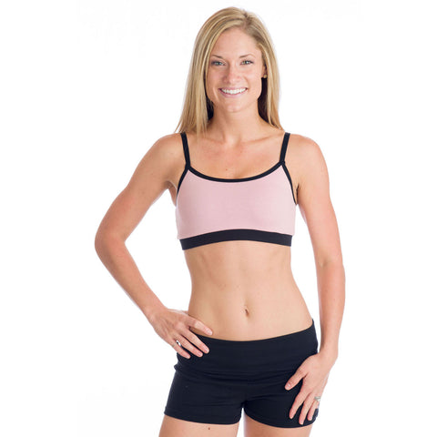 Strength Reversible Sports Bra - Black and Pink