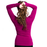 Strength Bamboo Long Sleeve T-shirt - Fuchsia/Red